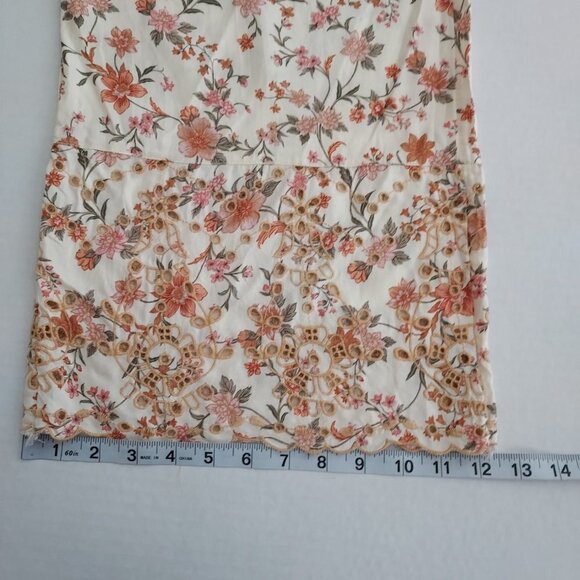 American Eagle Floral Print Embroidered Cropped Jumpsuit - Picture 5 of 13